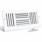 Curved Blade Sidewall / Ceiling Register - 3 Way Air Deflection