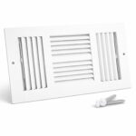 Stamp Faced Sidewall/ Ceiling Register with Four Way Air Deflection