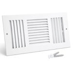 Stamp Faced Sidewall/ Ceiling Register with Three Way Air Deflection